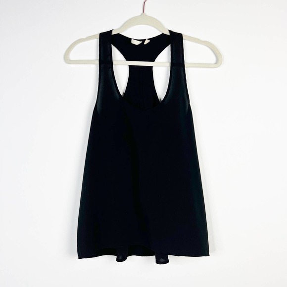 Frenchi black racerback tank top blouse size Small - Picture 6 of 7